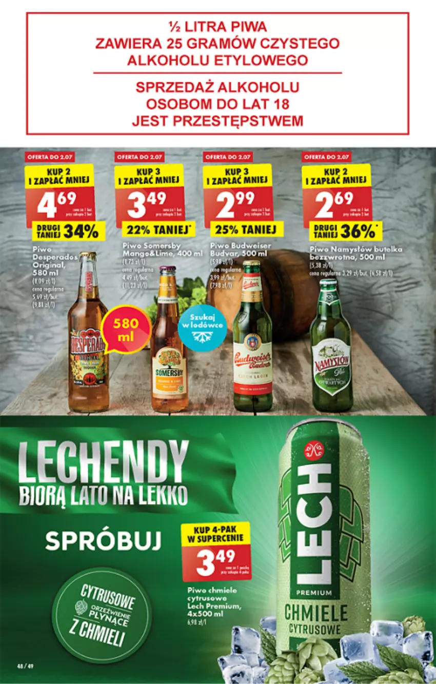 Gazetka promocyjna Biedronka - ważna 30.06 do 06.07.2022 - strona 48 - produkty: Gra, Lech Premium, Piwa