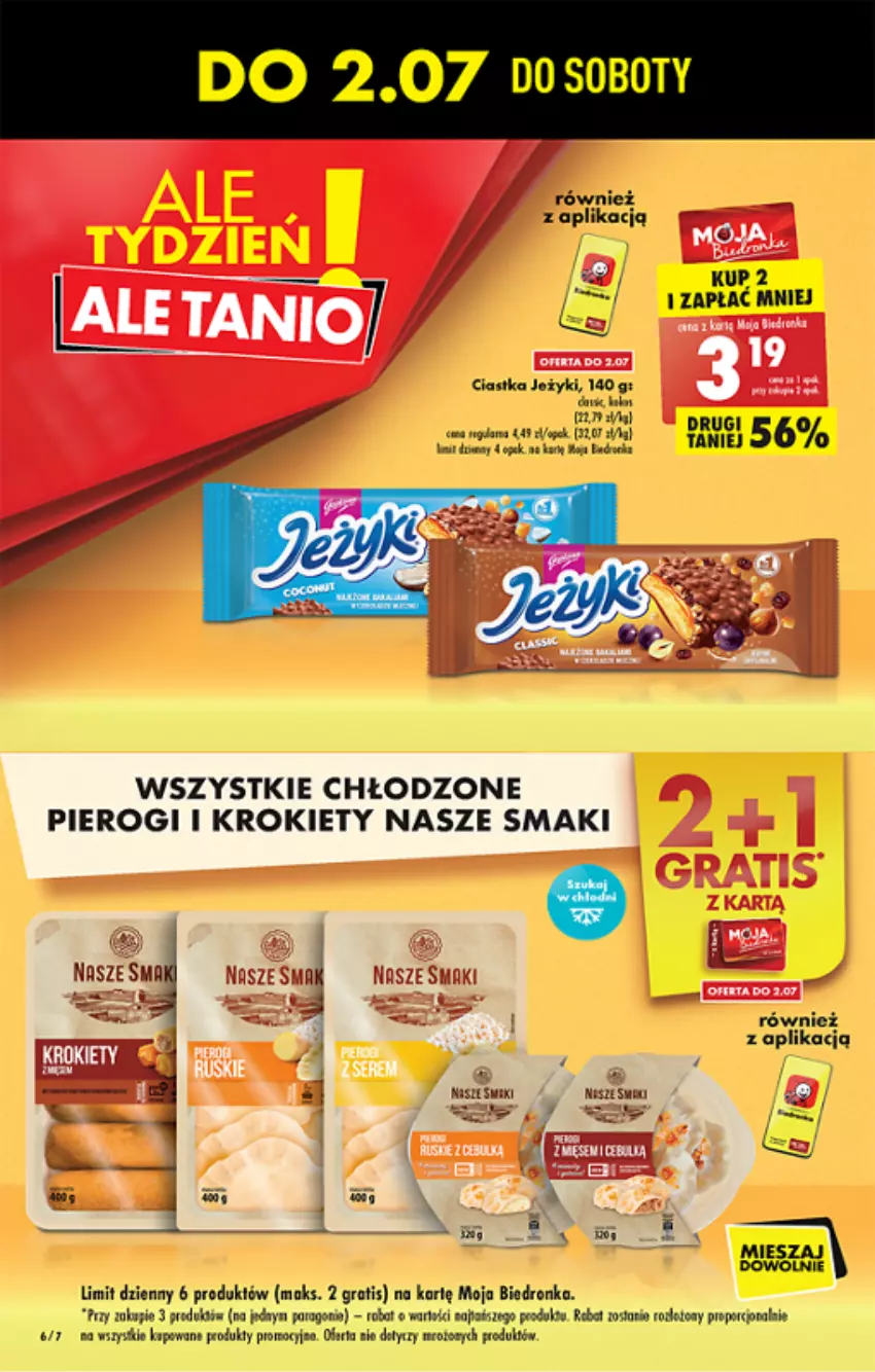 Gazetka promocyjna Biedronka - ważna 30.06 do 06.07.2022 - strona 6 - produkty: Ariel, Ciastka, Dron, Gra, Krokiety, Pierogi, Por