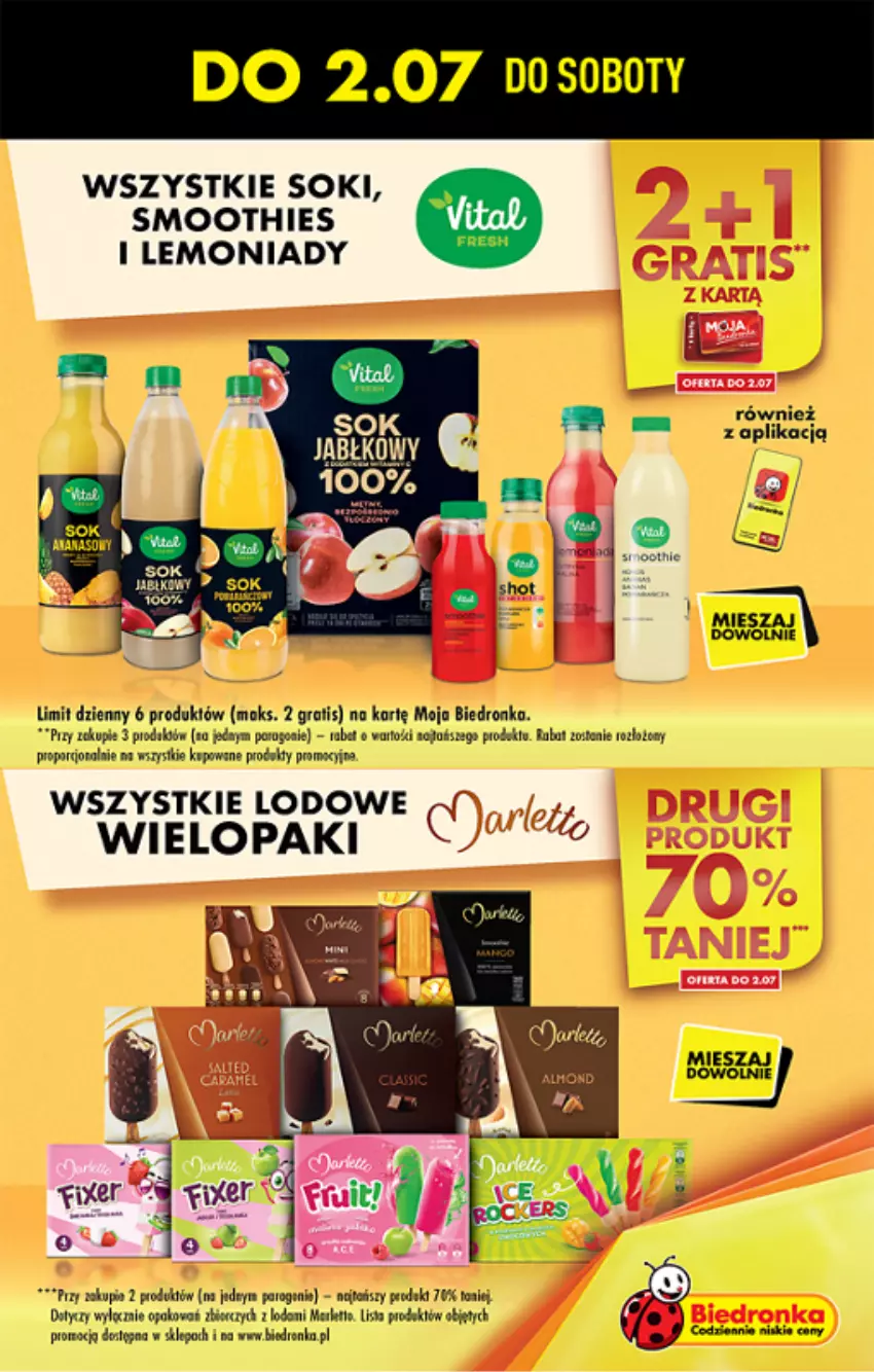 Gazetka promocyjna Biedronka - ważna 30.06 do 06.07.2022 - strona 7 - produkty: Smoothie, Sok