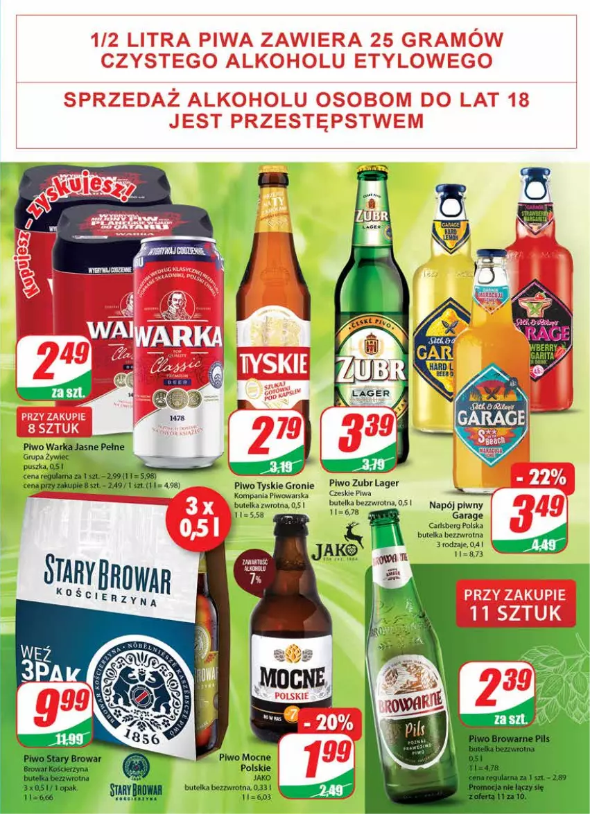 Gazetka promocyjna Dino - Gazetka - ważna 13.07 do 19.07.2022 - strona 15 - produkty: Carlsberg, Napój, Piwa, Piwo, Tyskie