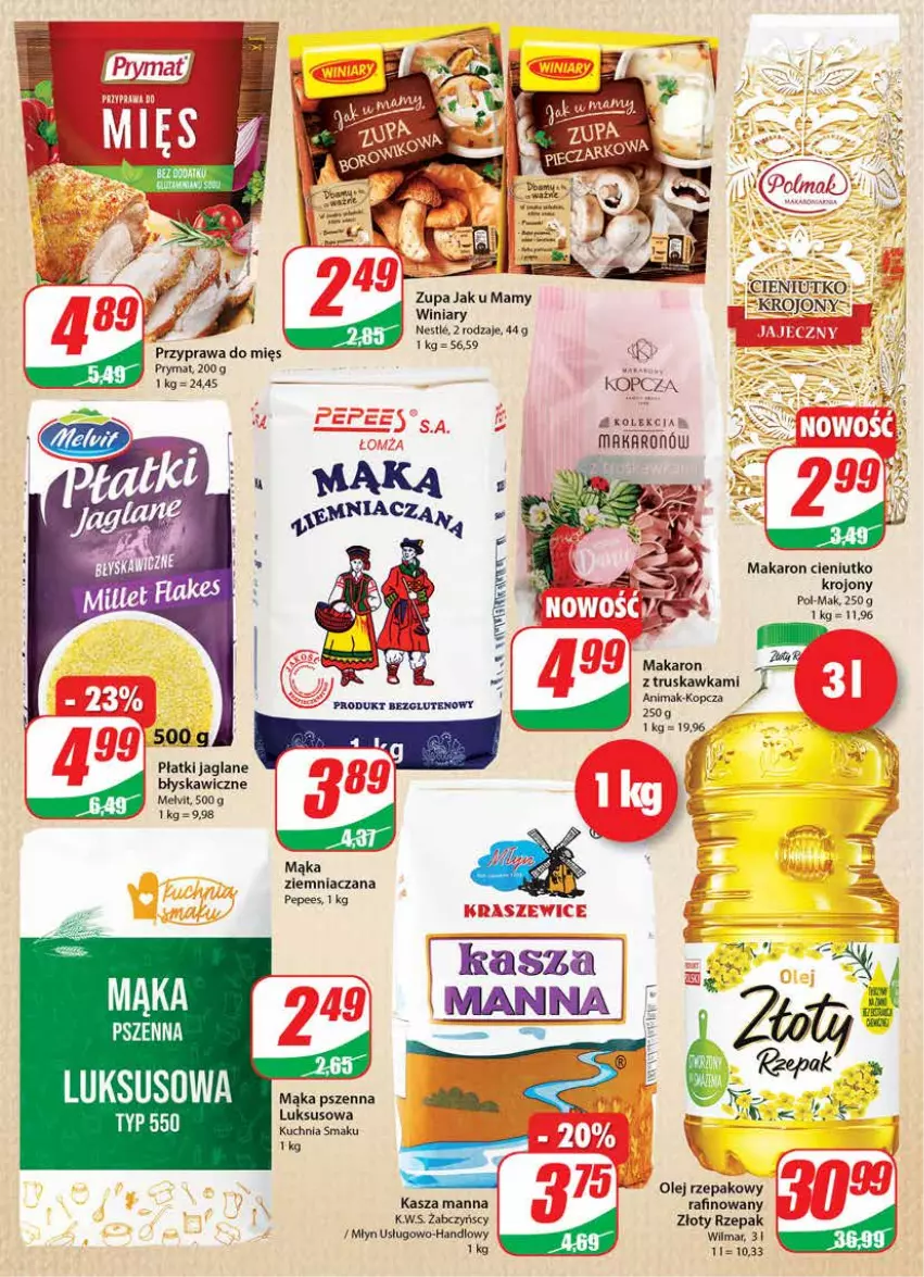 Gazetka promocyjna Dino - Gazetka - ważna 13.07 do 19.07.2022 - strona 6 - produkty: EPEE, Kasza, Kuchnia, Mąka, Mąka pszenna, Makaron, Olej, Olej rzepakowy, Prymat, Winiary, Zupa