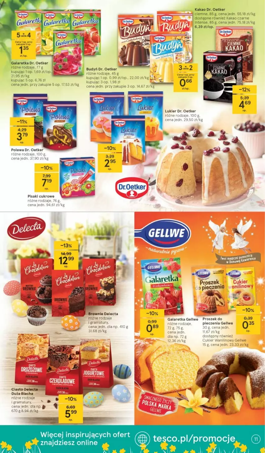 Gazetka promocyjna Tesco - Tesco gazetka - przyszły tydzień - ważna 18.03 do 24.03.2021 - strona 11 - produkty: Brownie, Delecta, Dr. Oetker, Fa, Gala, Galaretka, Gra, Kakao, Rama