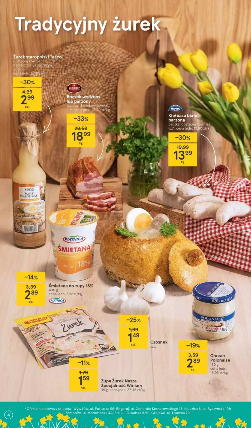 Gazetka promocyjna Tesco - Tesco gazetka - przyszły tydzień - ważna 18.03 do 24.03.2021 - strona 4 - produkty: Chrzan, Czosnek, Winiary, Zupa