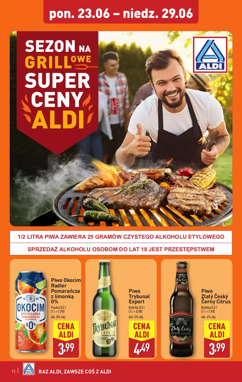 Gazetka promocyjna Aldi - Pełna oferta - ważna 23.06 do 29.06.2025 - strona 12 - produkty: Gra, Koc, Okocim, Piwa, Piwo, Por, Radler