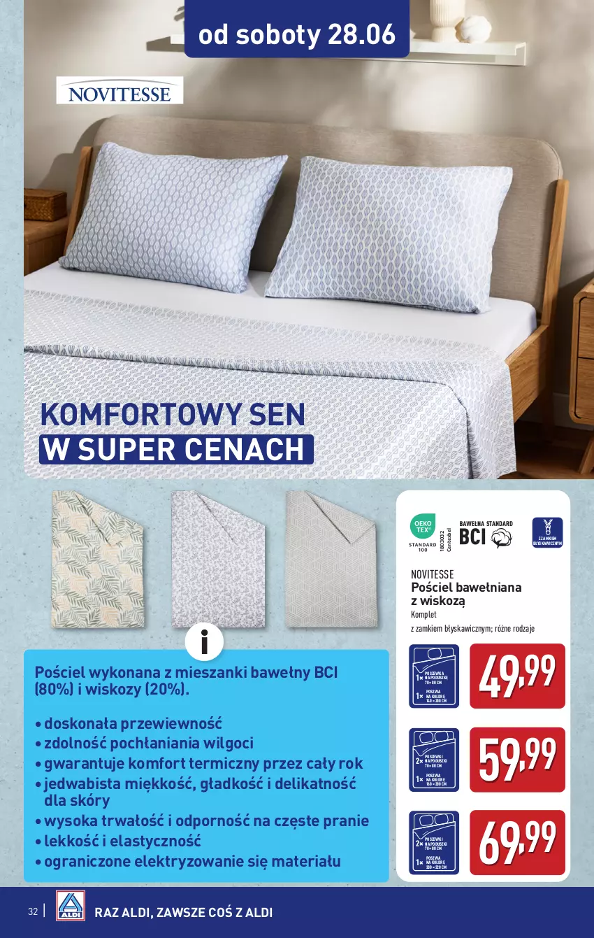 Gazetka promocyjna Aldi - Pełna oferta - ważna 23.06 do 29.06.2025 - strona 32 - produkty: Gra, LG, Por, Pościel, Poszewka, Sok