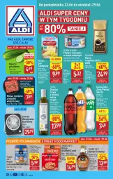Gazetka promocyjna Aldi - Pełna oferta - Gazetka - ważna od 29.06 do 29.06.2025 - strona 1 - produkty: Mięso mielone, Mięso mielone z łopatki wieprzowej, Kawa rozpuszczalna, Sos, Ser, Gin, Gra, Rust, Dallmayr, Kawa, Biurko, Coca-Cola, Golden Seafood, Pizza, Syrop, Tuńczyk, Fanta, Oliwa z oliwek, Grunt, Sprite, Mięso, Fa