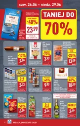 Gazetka promocyjna Aldi - Pełna oferta - Gazetka - ważna od 29.06 do 29.06.2025 - strona 30 - produkty: Piwa, Piwo, Ser topiony, Rycki Edam, Top, Sok, Ser, Gra, Sardynki, Chipsy, Kawa mielona, Kawa, Golden Seafood, Sok jabłkowy, Edam, Tymbark, Olej, Kiełbasa, Merci, Kiełbasa śląska