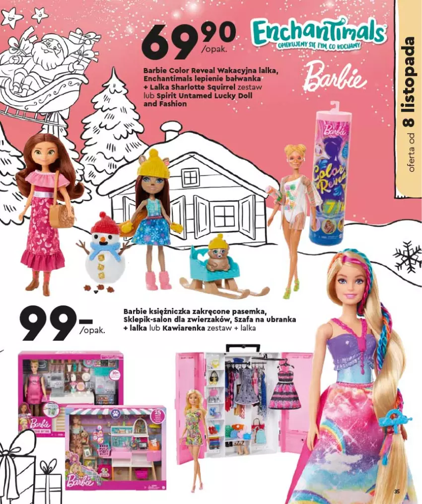 Gazetka promocyjna Biedronka - Kraina Zabawek - ważna 08.11 do 24.12.2021 - strona 35 - produkty: Barbie, Fa, Lalka, Szafa, Top