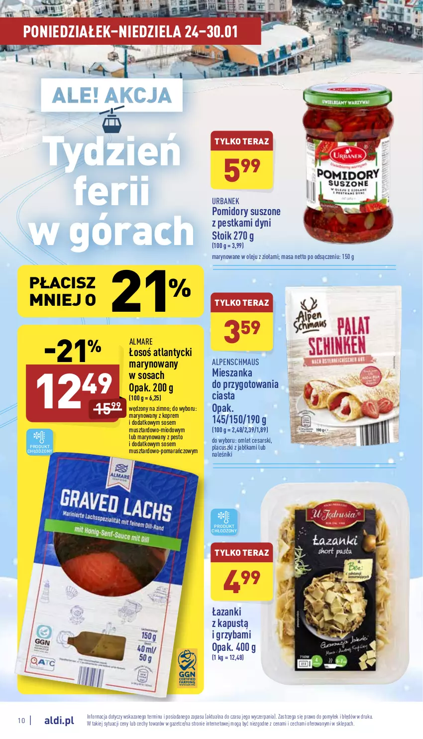 Gazetka promocyjna Aldi - Pełny katalog - ważna 24.01 do 30.01.2022 - strona 10 - produkty: Jabłka, Kapustą, Mus, Naleśniki, Olej, Pesto, Pomidory, Sos, Tera