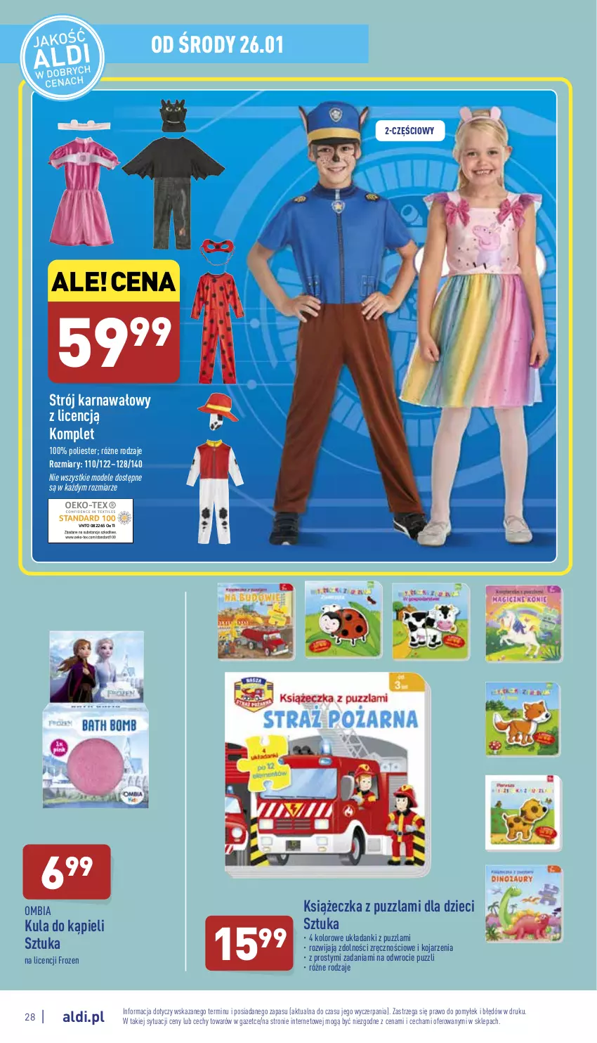 Gazetka promocyjna Aldi - Pełny katalog - ważna 24.01 do 30.01.2022 - strona 28 - produkty: Dzieci, Frozen, Kula do kąpieli