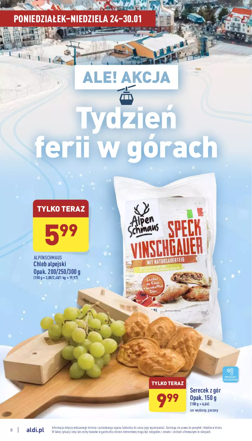 Gazetka promocyjna Aldi - Pełny katalog - ważna 24.01 do 30.01.2022 - strona 8 - produkty: Chleb, Ser, Tera