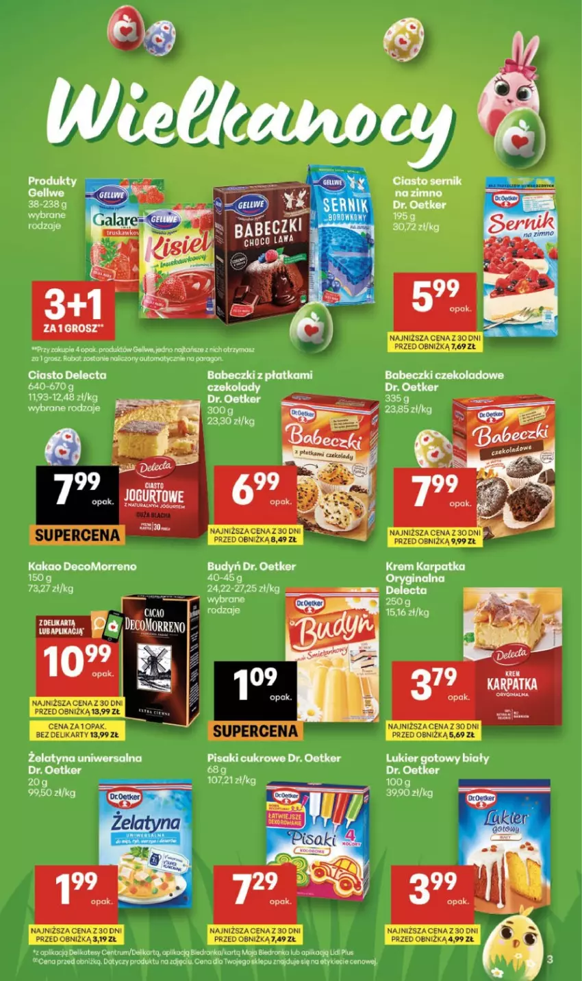 Gazetka promocyjna Delikatesy Centrum - Franczyza DC13 Czwartek - ważna 26.03 do 01.04.2026 - strona 3 - produkty: Babeczki, Budyń, Delecta, Dr. Oetker, Dron, Kakao, Karp, Robot, Rum
