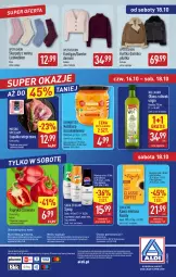 Gazetka promocyjna Aldi - Oferta weekendowa - Gazetka - ważna od 18.10 do 18.10.2025 - strona 12 - produkty: Sweter, Por, Gin, Gra, 7up, Pepsi max, Bell, Papryka czerwona, Papryka, Kardigan, Mięsne specjały, Kurtka, Mirinda, Kawa mielona, Kawa, Karp, O nas, Konfitura, Pepsi, Syrop, Oliwa z oliwek, Bella, Biuro, Fa