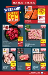 Gazetka promocyjna Aldi - Oferta weekendowa - Gazetka - ważna od 18.10 do 18.10.2025 - strona 5 - produkty: Kurczak, Mięso wołowe, Mięso mielone, Stek wołowy, Stek, Mięsne specjały, Golden Seafood, Kiełbasa biała, Kiełbasa, Mięso