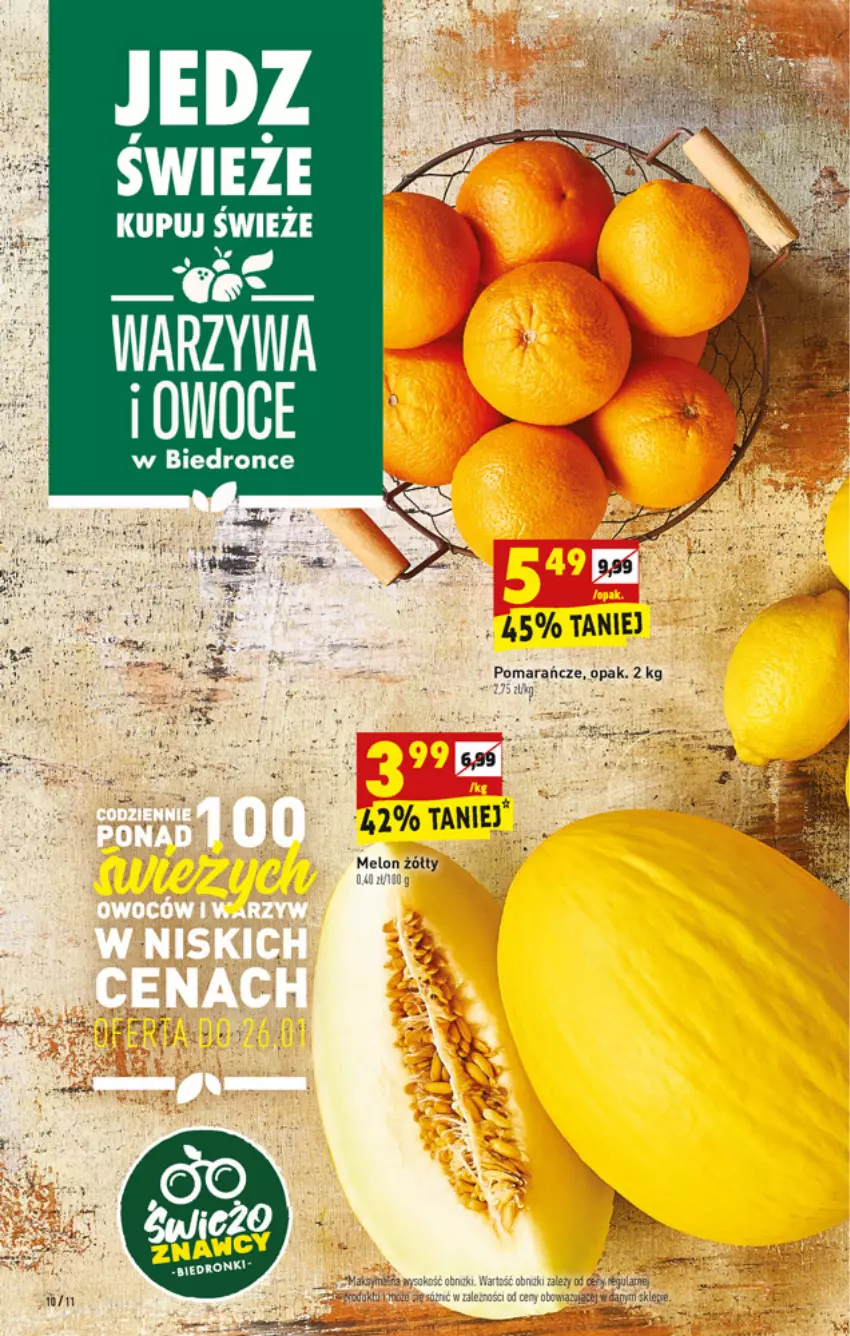 Gazetka promocyjna Biedronka - W tym tygodniu - ważna 24.01 do 30.01.2022 - strona 10 - produkty: Dron, Melon, Warzywa