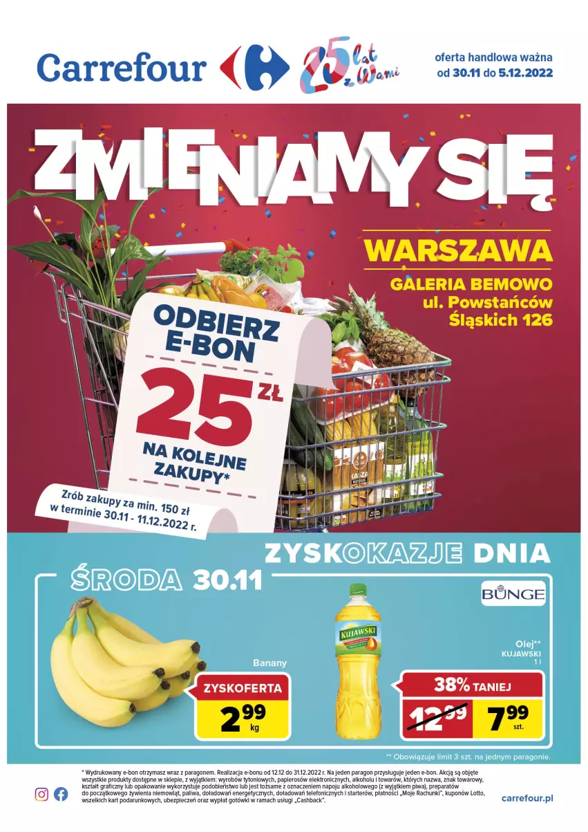 Gazetka promocyjna Carrefour - Gazetka Zyskokazje w Galerii Bemowo - ważna 30.11 do 05.12.2022 - strona 1 - produkty: Gra, Papier, Piec, Piwa, Rama, Telefon