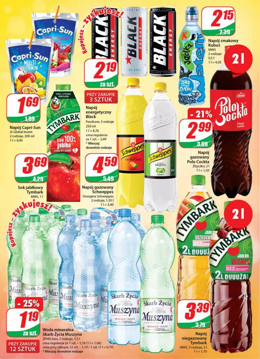 Gazetka promocyjna Dino - Gazetka - ważna 02.11 do 08.11.2022 - strona 2 - produkty: Gin, Kubuś, Lack, LG, Mus, Napój, Napój energetyczny, Napój gazowany, Schweppes, Sok, Sok jabłkowy, Szyna, Tusz, Tymbark, Woda, Woda mineralna