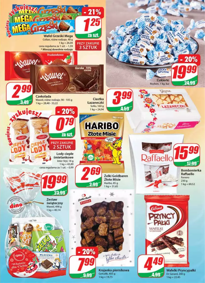 Gazetka promocyjna Dino - Gazetka - ważna 02.11 do 08.11.2022 - strona 3 - produkty: Ciastka, Czekolada, Haribo, Lody, Wawel