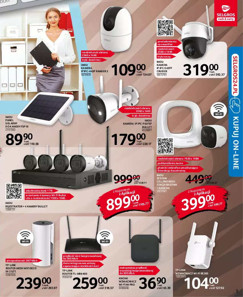 Gazetka promocyjna Selgros - Katalog Biuro - ważna 28.10 do 09.11.2021 - strona 5 - produkty: Głośnik, Kamera, Kamery, Mikrofon, Obraz, Router, Ser, Smartfon, Tera, TP-Link, Tran