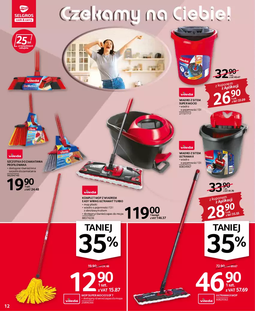 Gazetka promocyjna Selgros - Oferta przemysłowa - ważna 17.02 do 02.03.2022 - strona 12 - produkty: Mop, Rama, Szczotka, Wiadro