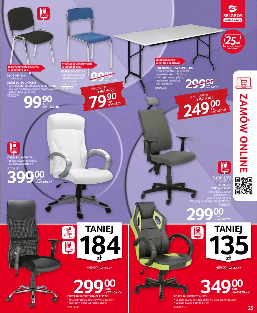 Gazetka promocyjna Selgros - Oferta przemysłowa - ważna 17.02 do 02.03.2022 - strona 25 - produkty: Biuro, Fotel, Gra, Krzesło, Rama, Siedzisko, Sok, Stół