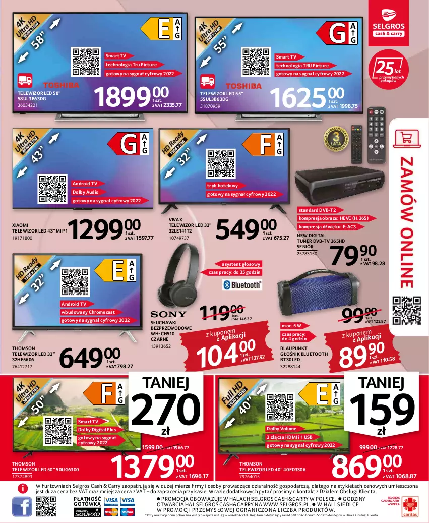 Gazetka promocyjna Selgros - Oferta przemysłowa - ważna 17.02 do 02.03.2022 - strona 3 - produkty: Android TV, Głośnik, Głośnik bluetooth, Gra, LG, Obraz, Słuchawki, Słuchawki bezprzewodowe, Smart tv, Sok, Telewizor, Thomson