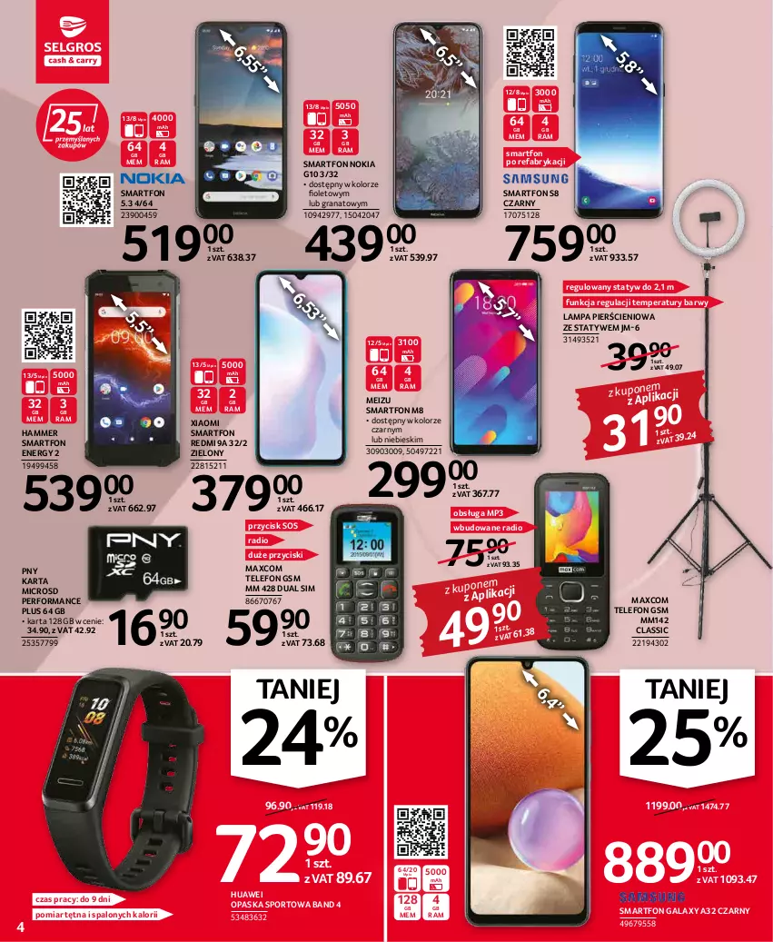 Gazetka promocyjna Selgros - Oferta przemysłowa - ważna 17.02 do 02.03.2022 - strona 4 - produkty: Fa, Gala, Gra, Granat, Huawei, Lampa, Nokia, Opaska, Por, Smartfon, Sos, Sport, Telefon