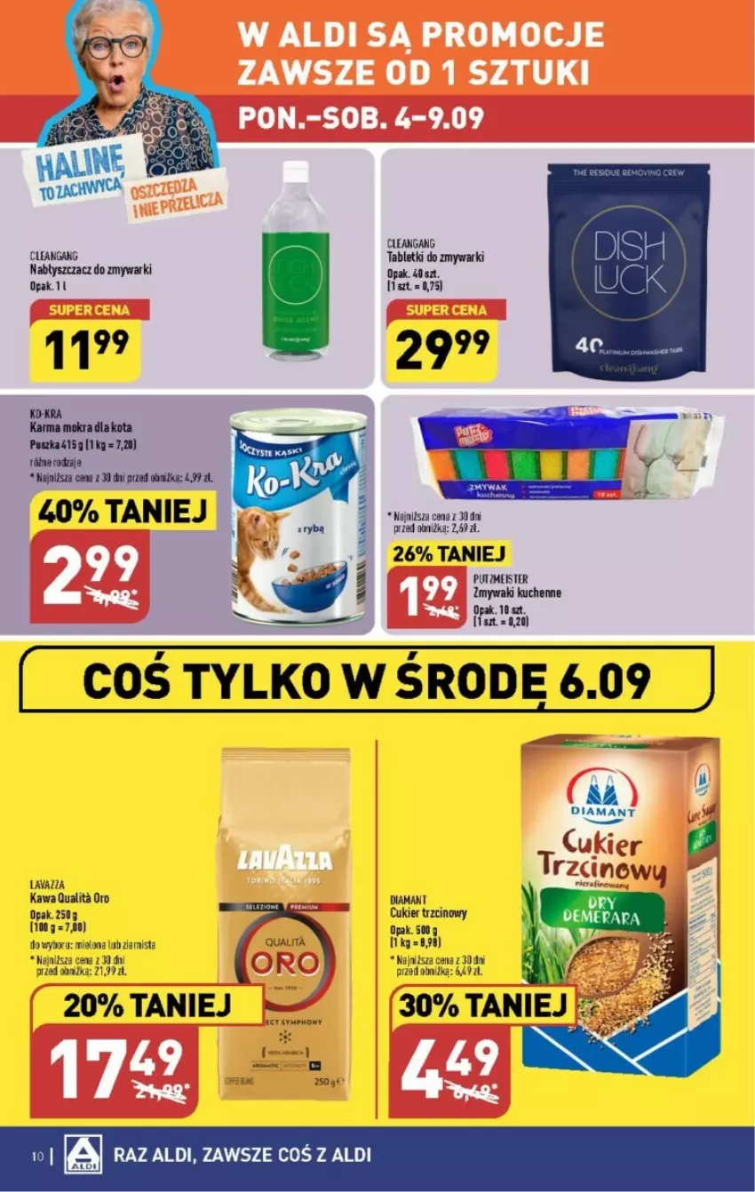 Gazetka promocyjna Aldi - ważna 04.09 do 09.09.2023 - strona 2 - produkty: Cukier, Cukier trzcinowy, Diamant, Fa, Kawa, Tablet, Tabletki do zmywarki, Zmywarki