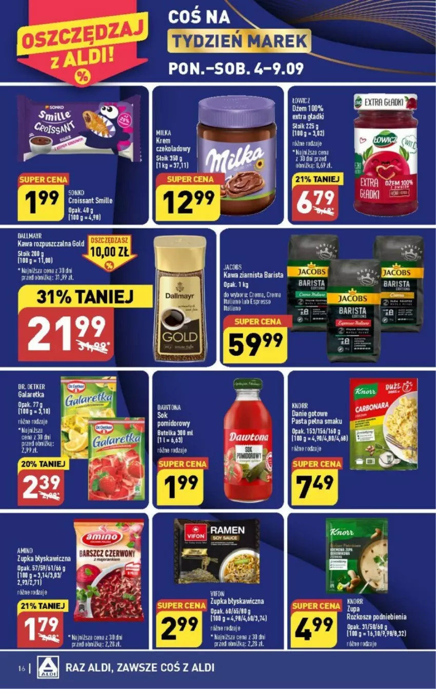 Gazetka promocyjna Aldi - ważna 04.09 do 09.09.2023 - strona 8 - produkty: Dr. Oetker, Dżem, Fa, Gala, Galaretka, Jacobs, Knorr, Kosz