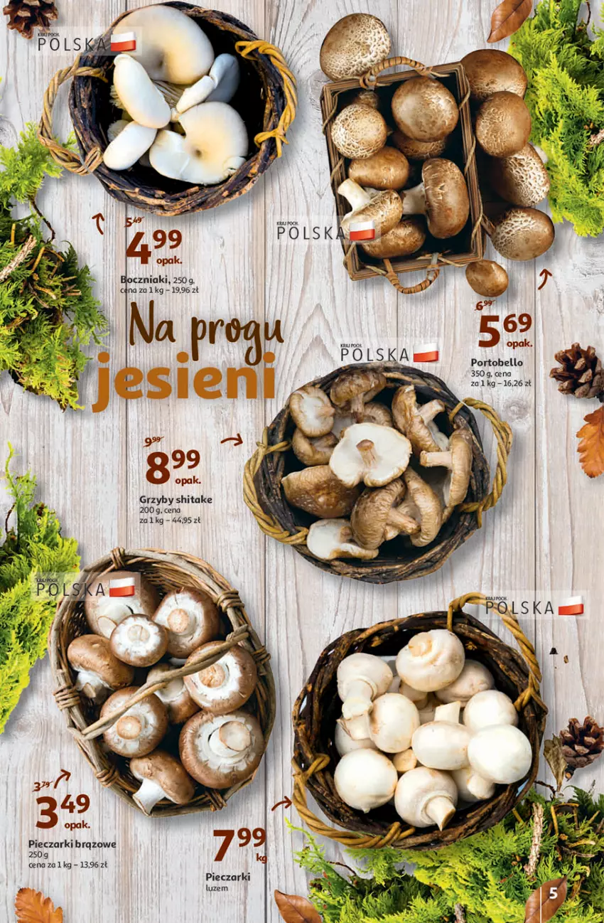 Gazetka promocyjna Auchan - Gazetka przeNISKIE CENY – Przekorzyści cenowe Supermarkety - ważna 22.09 do 28.09.2022 - strona 5 - produkty: Bell, Grzyby, Piec, Por, Portobello