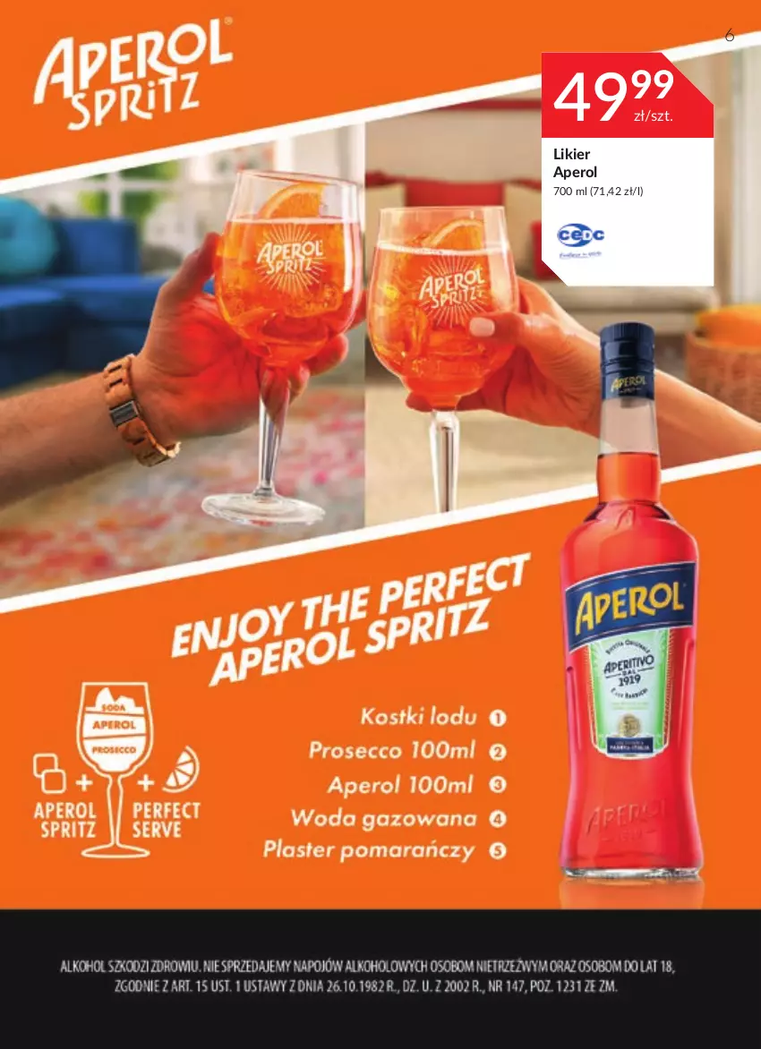 Gazetka promocyjna Stokrotka - Oferta alkoholowa - ważna 26.05 do 22.06.2022 - strona 6 - produkty: Aperol, Likier