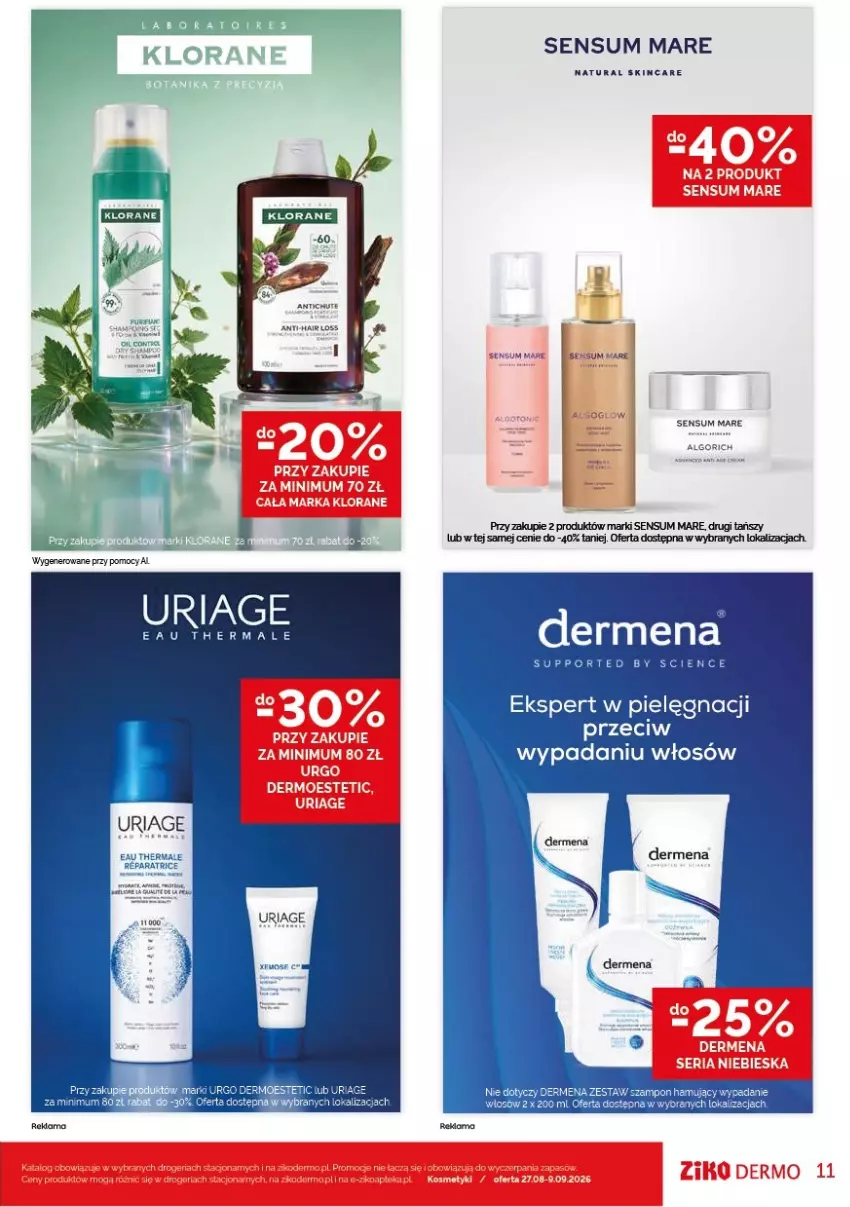 Gazetka promocyjna Ziko - Gazetka Ziko Dermo - ważna 27.08 do 09.09.2026 - strona 11 - produkty: Dermena, Fa, LG, Por
