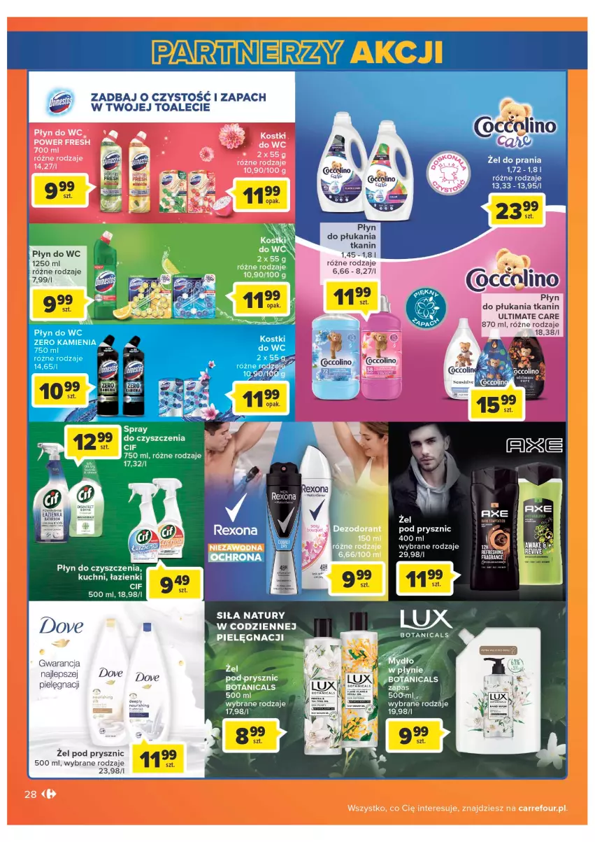 Gazetka promocyjna Carrefour - Gazetka Carrefour - ważna 04.05 do 28.05.2022 - strona 28 - produkty: Dove, Płyn do wc, Rexona, Spray do czyszczenia