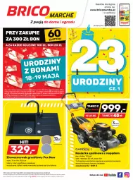 Gazetka promocyjna Bricomarche - Gazetka - Gazetka - ważna od 27.05 do 27.05.2023 - strona 1 - produkty: Top, Sok, Gra, Kosiarka spalinowa z napędem, Zlew, Zlewozmywak, Kosz, O nas, Tran, Syfon, Bateria, Olej, Kosiarka