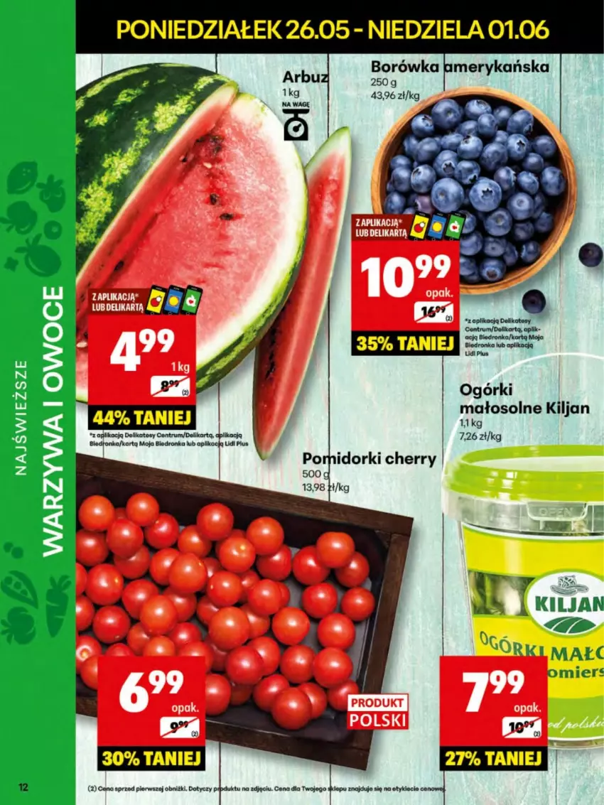 Gazetka promocyjna Delikatesy Centrum - Franczyza DC22 Poniedziałek - ważna 26.05 do 01.06.2025 - strona 12 - produkty: Dron, Owoce, Pomidorki, Rum, Warzywa, Warzywa i owoce