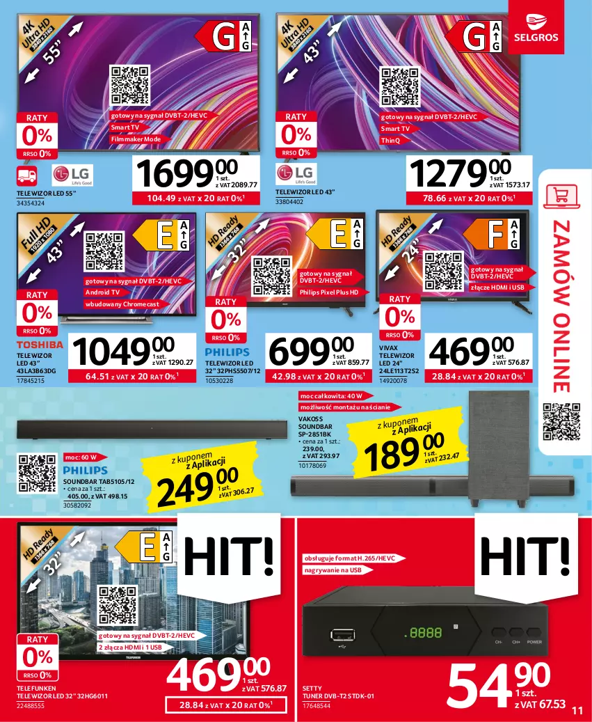 Gazetka promocyjna Selgros - Oferta przemysłowa - ważna 04.05 do 17.05.2023 - strona 11 - produkty: Android TV, Gry, Philips, Smart tv, Soundbar, Telewizor