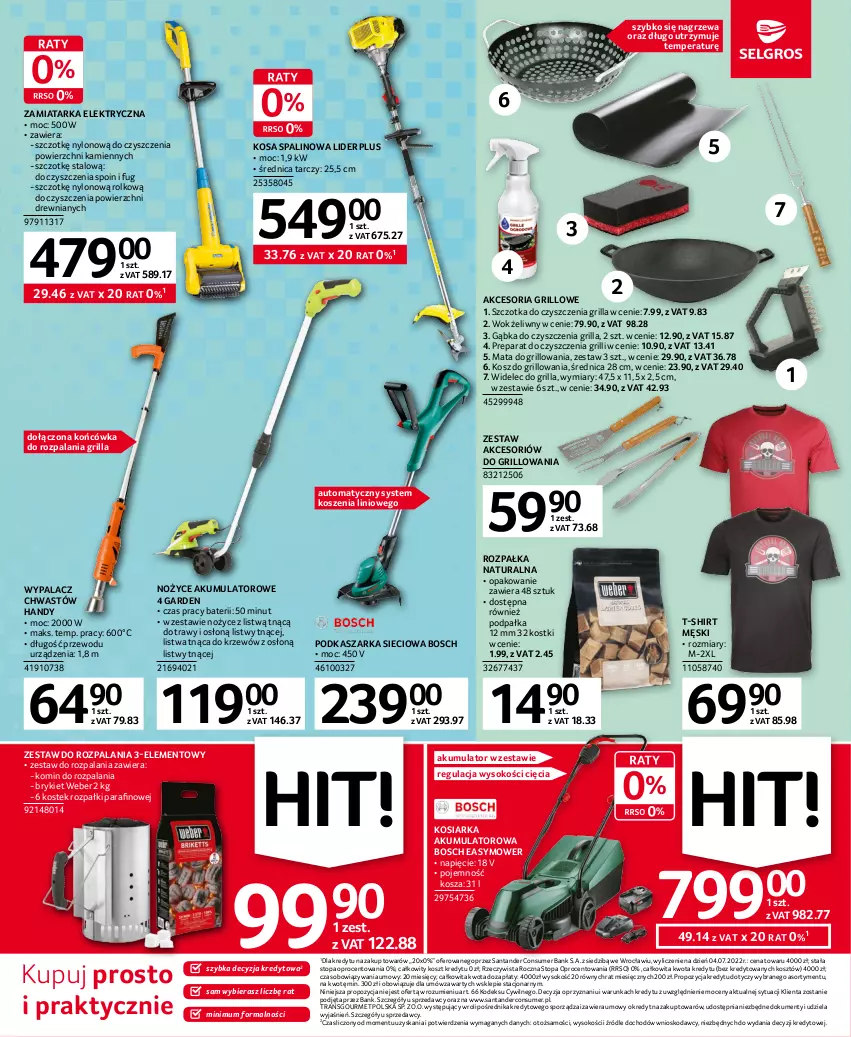 Gazetka promocyjna Selgros - Oferta przemysłowa - ważna 04.05 do 17.05.2023 - strona 5 - produkty: Akumulator, Bosch, Grill, Kasza, Kosiarka, Kosz, Listwa, Noż, Nożyce, Por, Preparat do czyszczenia, Sok, Sprzedawcy, Stek, Szczotka, T-shirt, Tarka, Top, Tran, Widelec