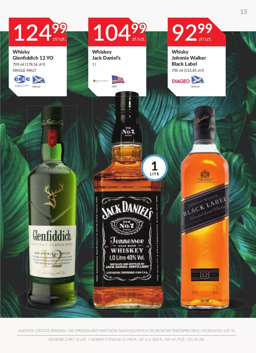 Gazetka promocyjna Stokrotka - Oferta alkoholowa - ważna 31.03 do 27.04.2022 - strona 15 - produkty: Johnnie Walker, Koc, Lack, Whiskey, Whisky