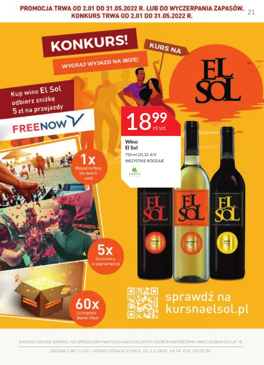 Gazetka promocyjna Stokrotka - Oferta alkoholowa - ważna 31.03 do 27.04.2022 - strona 21 - produkty: Wino