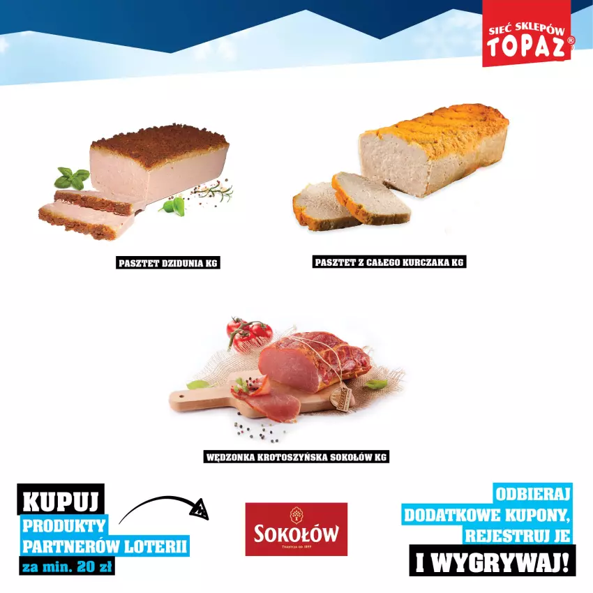 Gazetka promocyjna Topaz - Gazetka - ważna 01.12.2025 do 18.01.2026 - strona 11 - produkty: Gry, Kurczak, Pasztet, Sok, Sokołów, Top