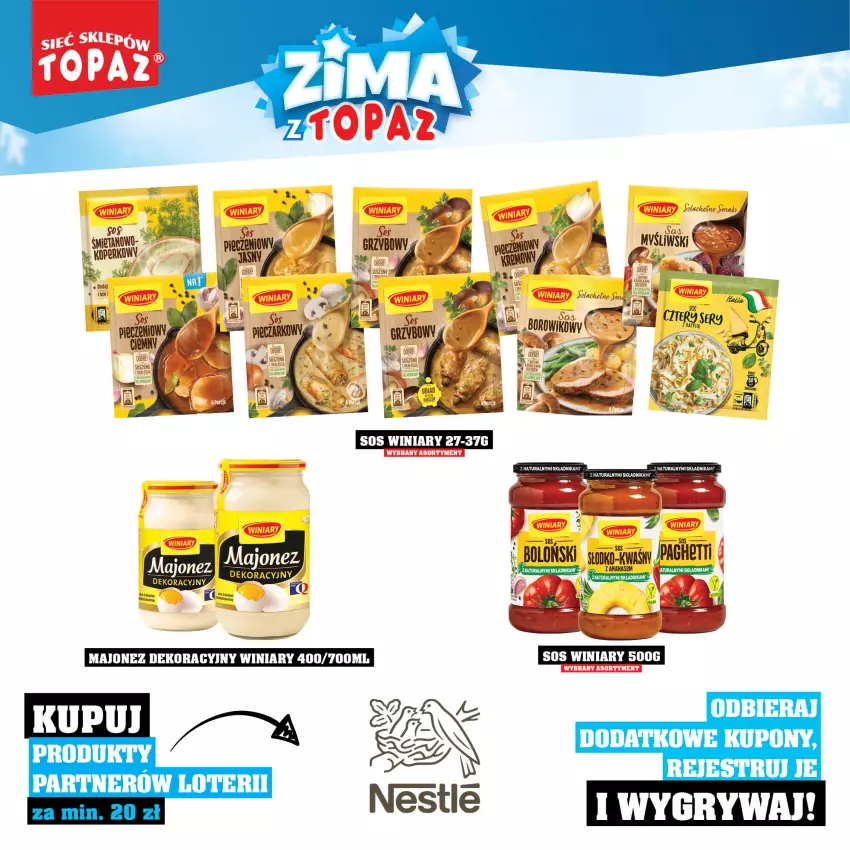 Gazetka promocyjna Topaz - Gazetka - ważna 01.12.2025 do 18.01.2026 - strona 42 - produkty: Gry, Majonez, Sos, Winiary