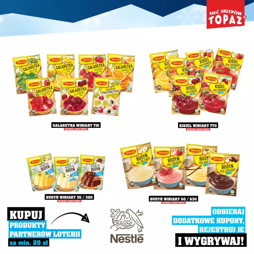 Gazetka promocyjna Topaz - Gazetka - ważna 01.12.2025 do 18.01.2026 - strona 43 - produkty: Budyń, Gala, Galaretka, Gry, Kisiel, Winiary