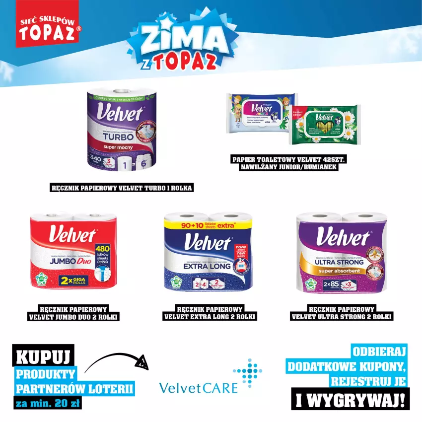 Gazetka promocyjna Topaz - Gazetka - ważna 01.12.2025 do 18.01.2026 - strona 92 - produkty: Gry, Papier, Ręcznik, Rolki, Velvet