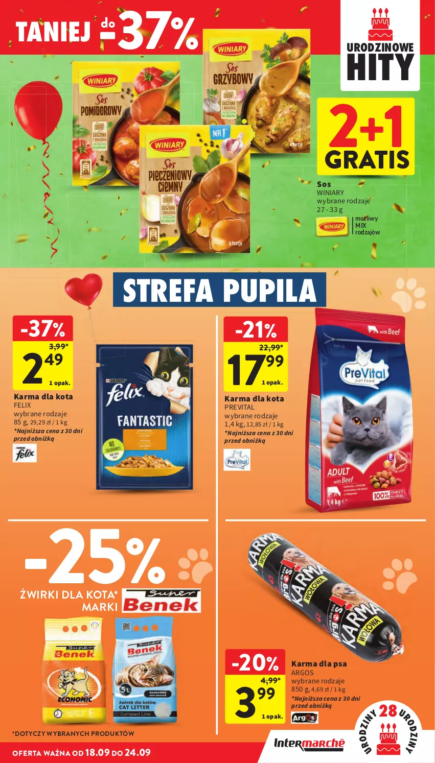 Gazetka promocyjna Intermarche - Gazetka Intermarche - ważna 18.09 do 24.09.2025 - strona 37 - produkty: Fa, Felix, Gra, Sos, Winiary