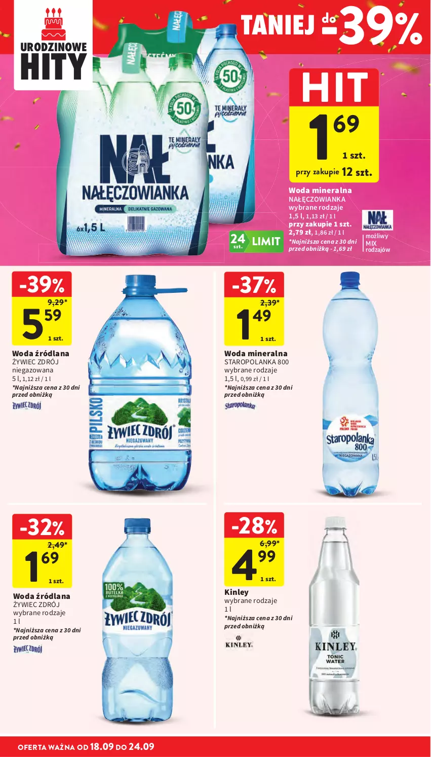 Gazetka promocyjna Intermarche - Gazetka Intermarche - ważna 18.09 do 24.09.2025 - strona 38 - produkty: LANA, Nałęczowianka, Staropolanka, Woda, Woda mineralna