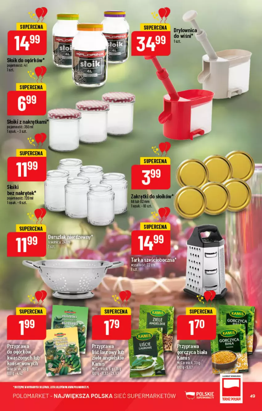 Gazetka promocyjna PoloMarket - Gazetka pomocyjna - ważna 29.06 do 05.07.2022 - strona 49 - produkty: Durszlak, Kamis, Laur, Tarka, Ziele angielskie