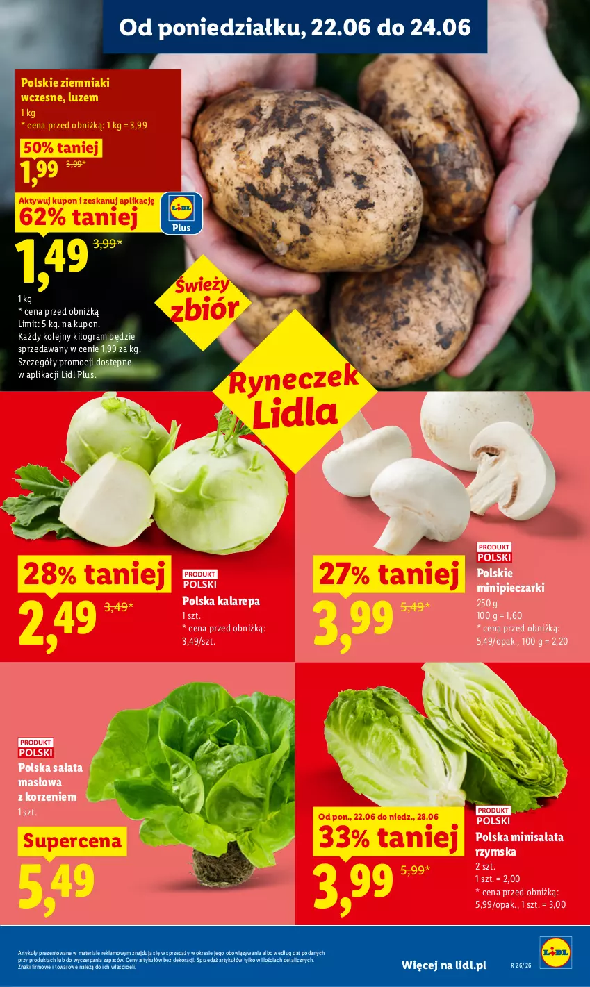 Gazetka promocyjna Lidl - Gazetka ważna od 22.06 do 24.06 - ważna 22.06 do 24.06.2026 - strona 37 - produkty: Gra, Masło, Olej, Piec, Sałat, Sałata masłowa, Ziemniaki