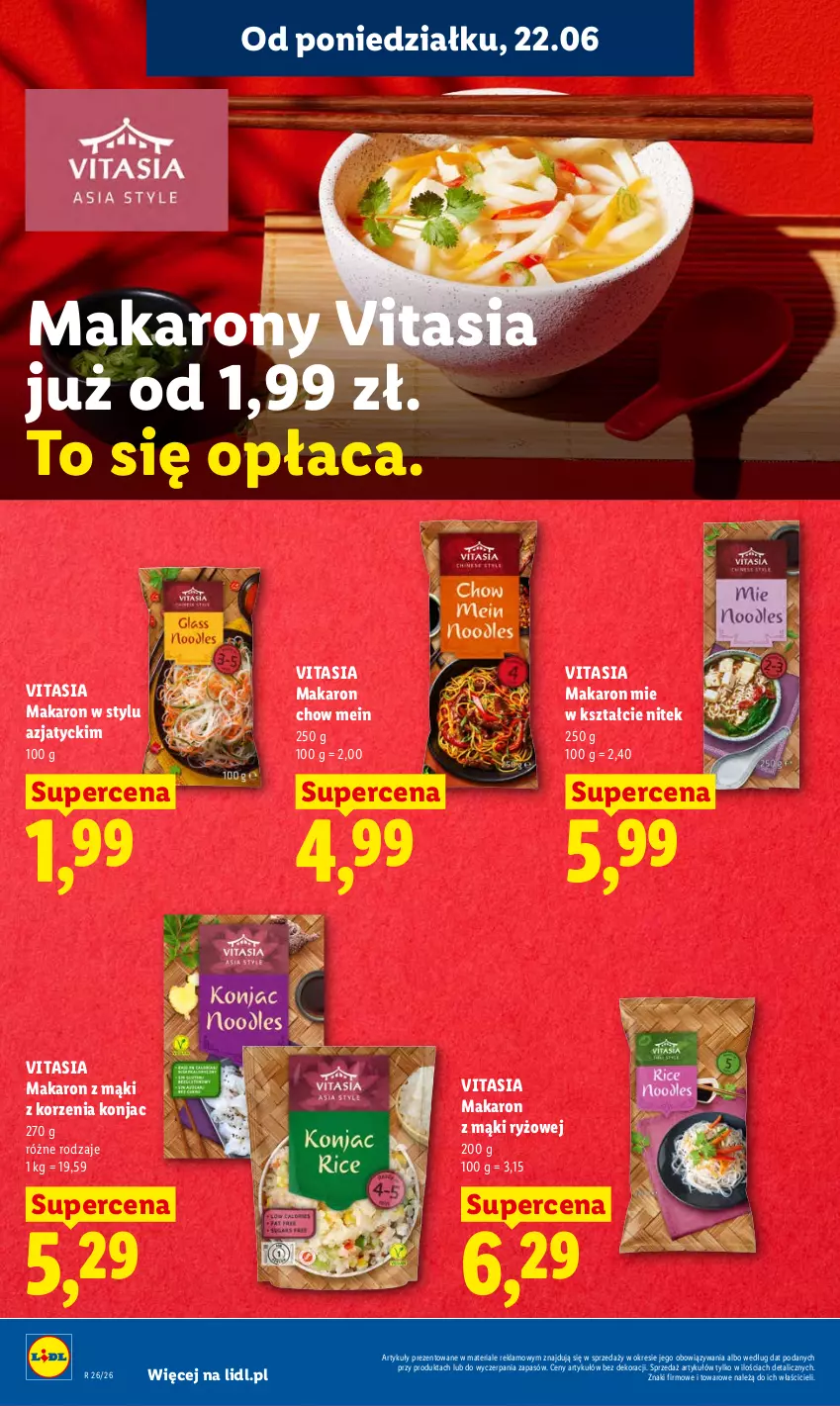 Gazetka promocyjna Lidl - Gazetka ważna od 22.06 do 24.06 - ważna 22.06 do 24.06.2026 - strona 44 - produkty: Makaron, Ryż