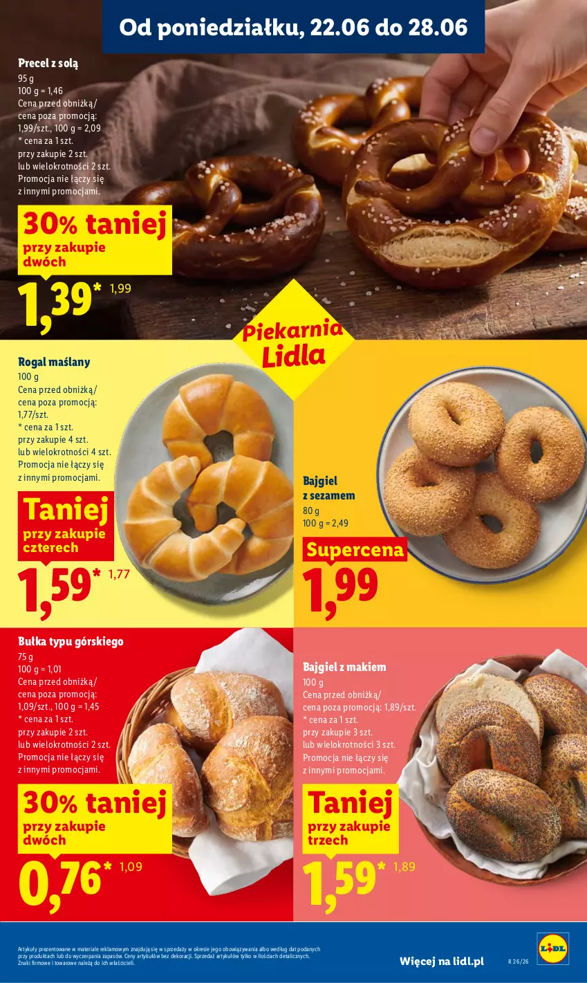 Gazetka promocyjna Lidl - Gazetka ważna od 22.06 do 24.06 - ważna 22.06 do 24.06.2026 - strona 53 - produkty: Bułka, Rogal, Sezam
