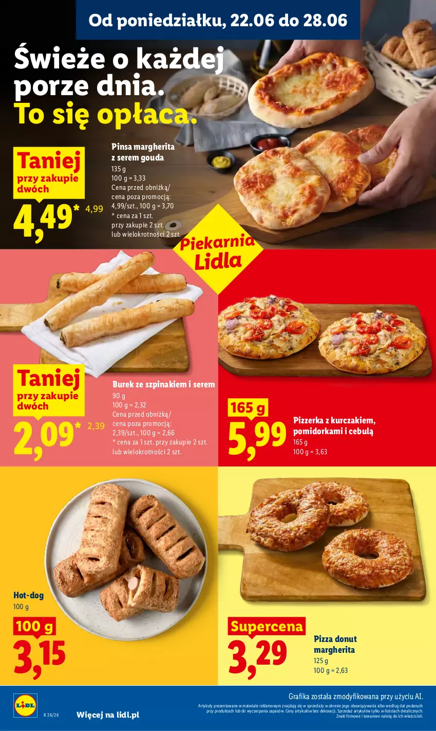 Gazetka promocyjna Lidl - Gazetka ważna od 22.06 do 24.06 - ważna 22.06 do 24.06.2026 - strona 54 - produkty: Donut, Gouda, Gra, Grafika, Kurczak, Orka, Pizza, Por, Ser, Szpinak